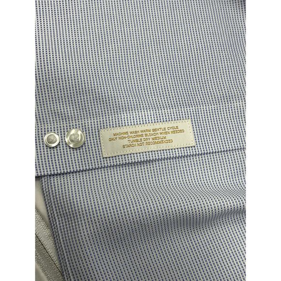 Gold Label Roundtree & York Non-Iron Long Sleeve size 17/36 Pre-Owned with stain - Picture 10 of 11